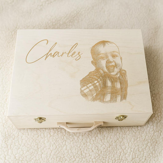 Valise de souvenirs: photographie illustrée