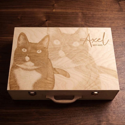 Valise commémorative pour les souvenirs des animaux de compagnie comme les chats.